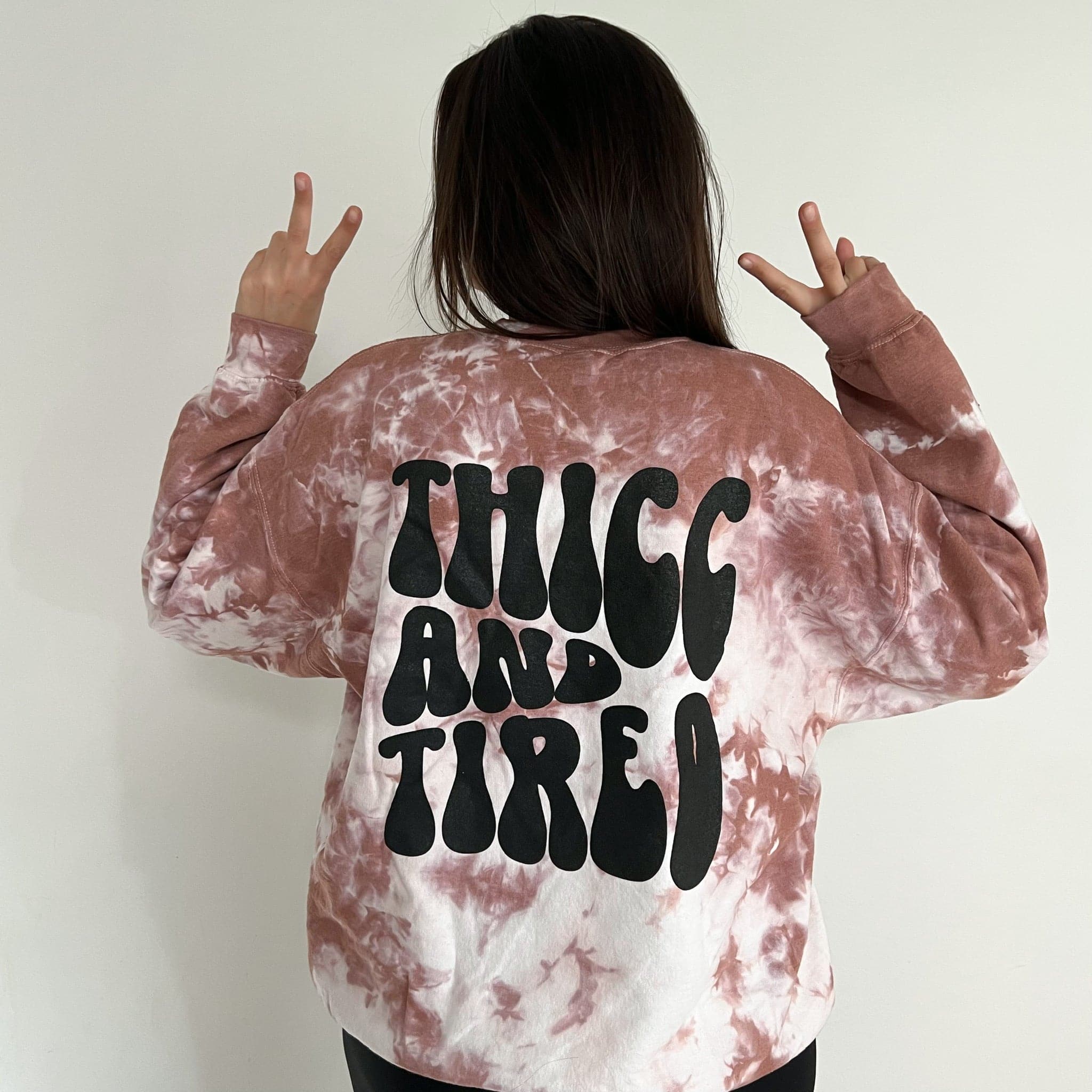 Black and pink tie dye online sweatshirt