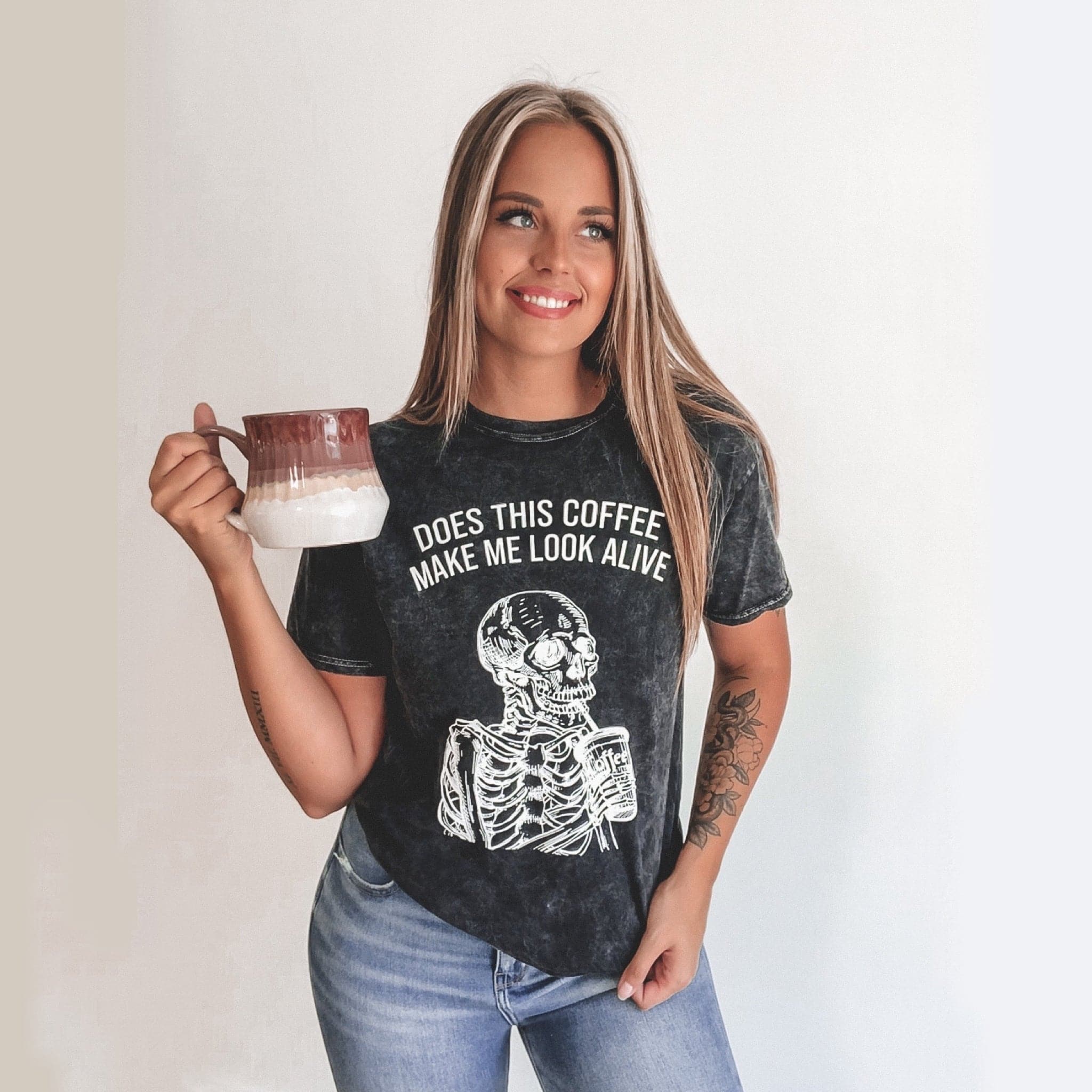 Does This Coffee Make Me Look Alive Sweatshirt (PREORDER) Large