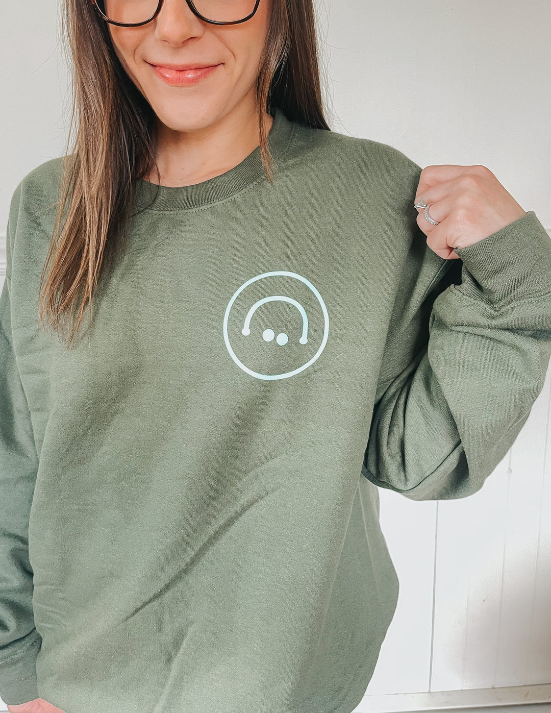 On My Husband's Last Nerve Sweatshirt - Military Green