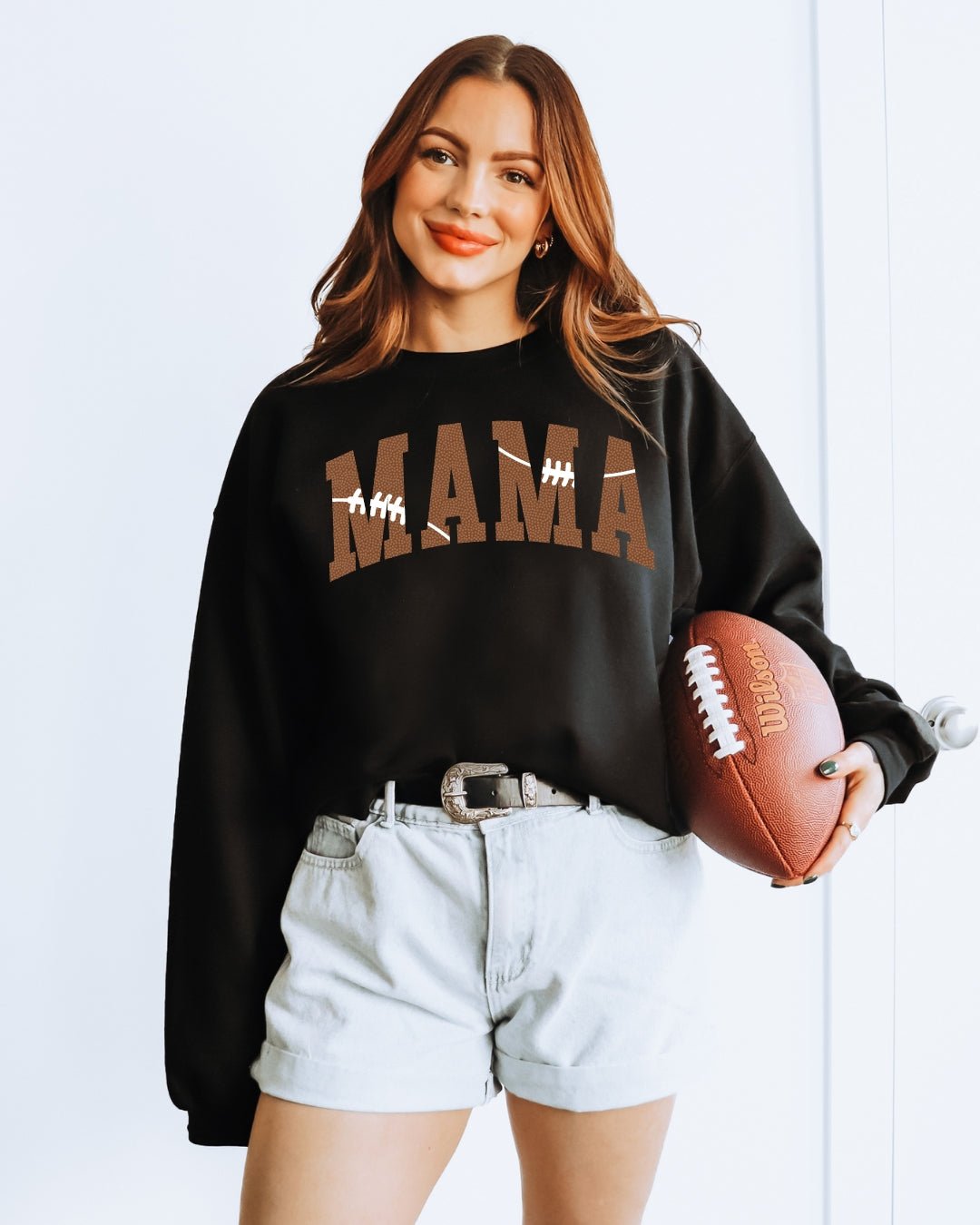 MAMA Football Print Sweatshirt