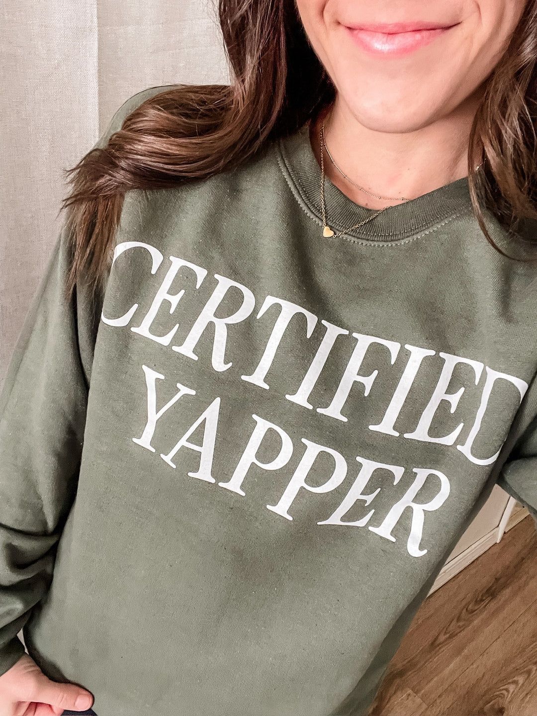 Certified Yapper Sweatshirt - Military Green