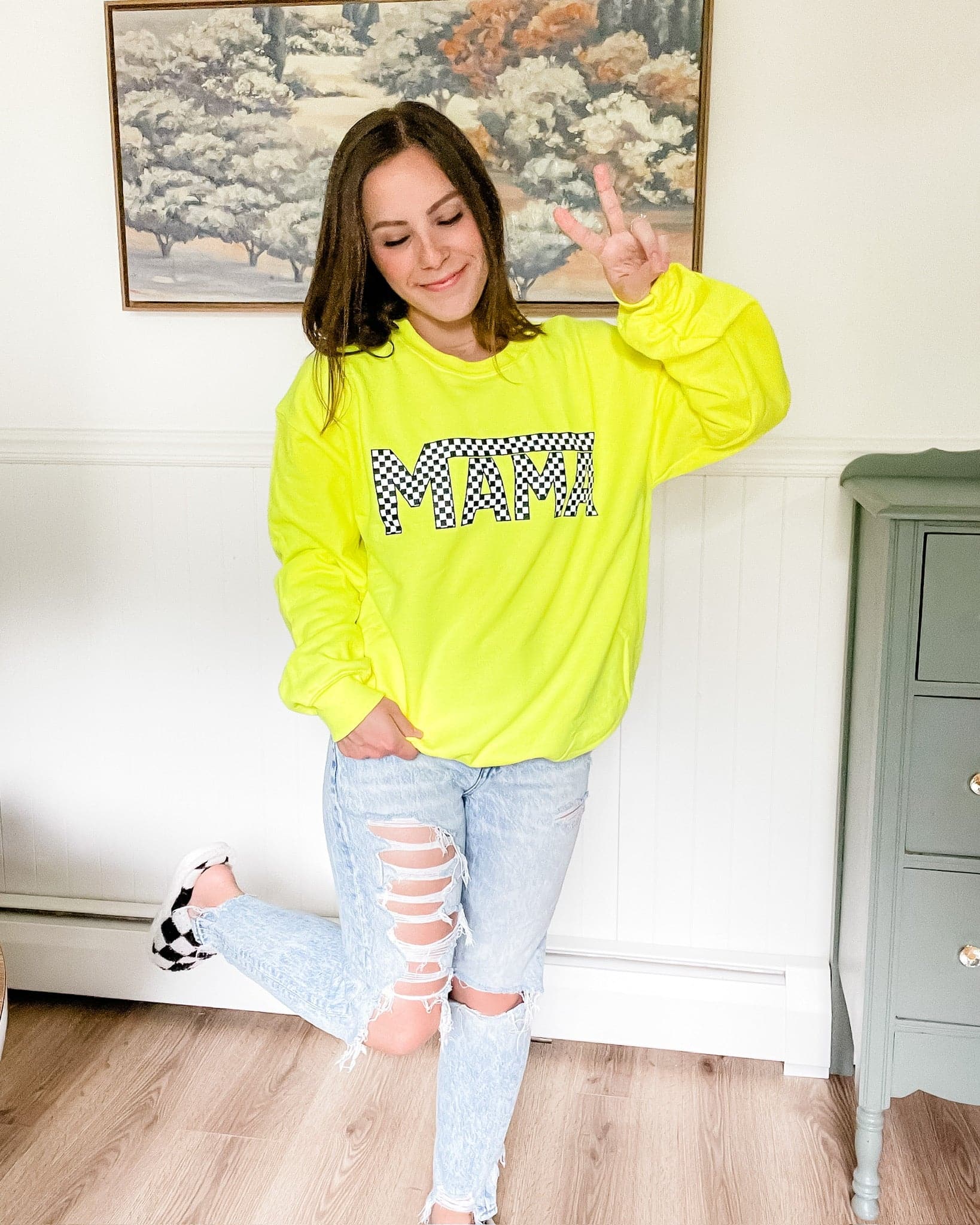 Sweatshirt discount neon green