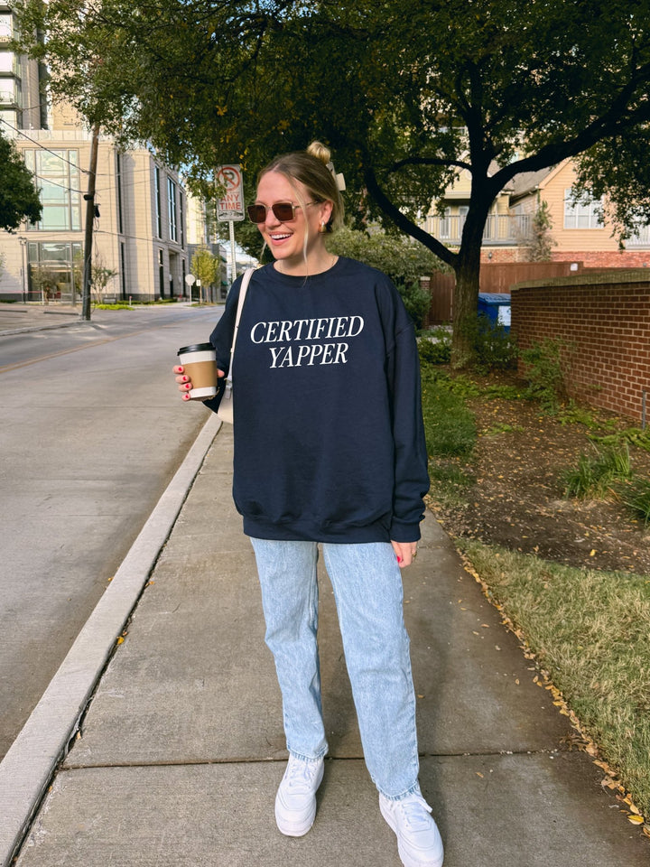 Certified Yapper Sweatshirt - Navy