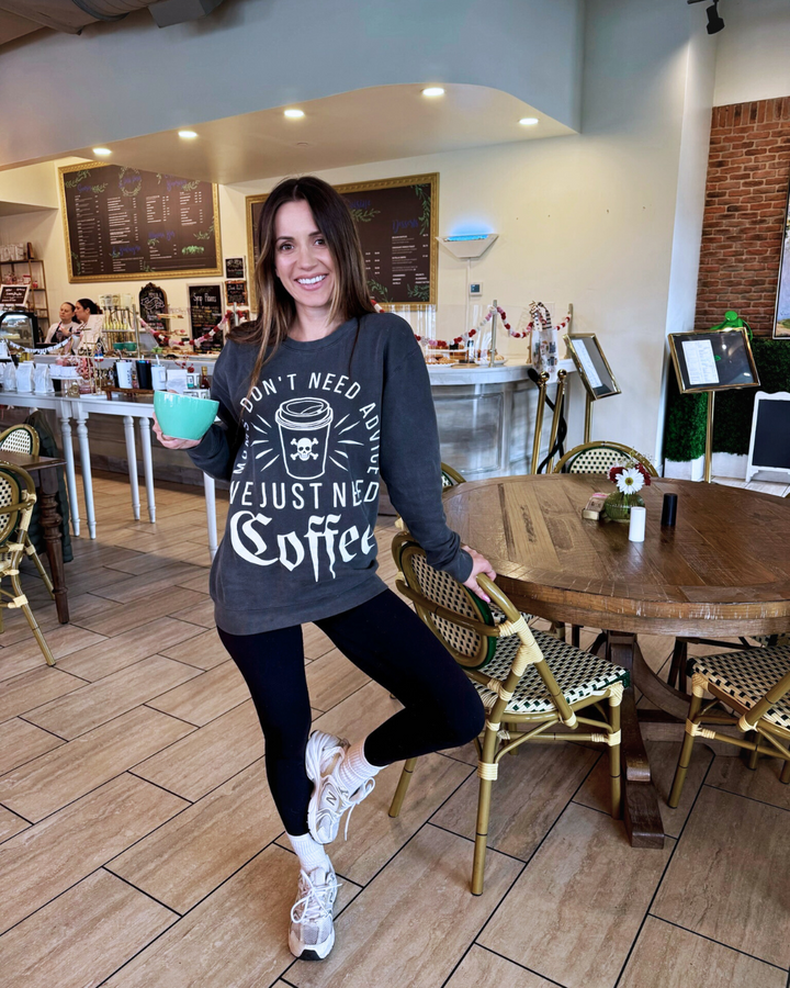 Moms Need Coffee Sweatshirt - Pepper