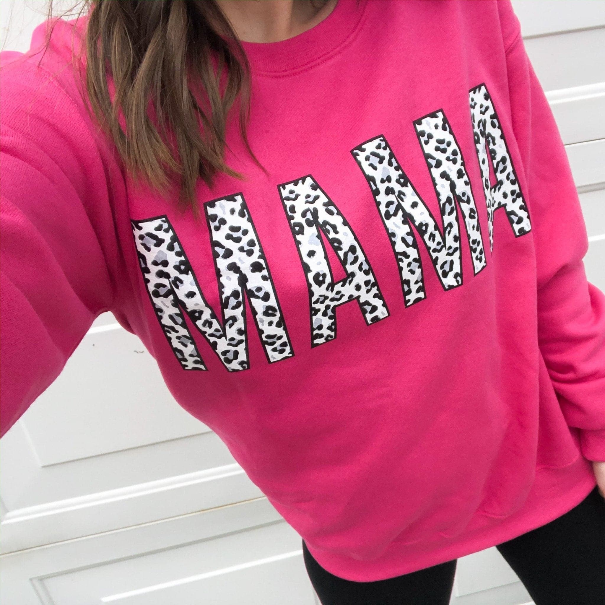 Mama sweatshirt online leopard